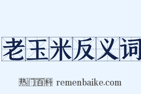 老玉米反义词是什么意思的图片